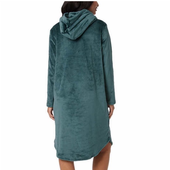 Women’s Sleepwear 32 Degrees Ladies Hooded Velour Lounger Peacock Blue S/M, L/XL - Picture 5 of 9